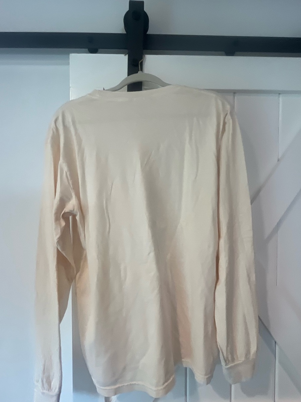 Comfort Colors Cream Long-Sleeve Tee with Pink & Leopard Bow - Picture 4 of 4